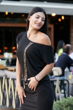 Μαύρη Κοντομάνικη Μπλούζα Chiccy