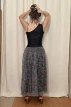 Φουστα μαξι με τουλι με φλοραλ σχέδιο
