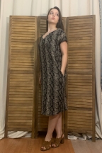 Φόρεμα μακρύ καθημερινό με τσέπες