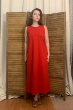 Μάξι κόκκινο φόρεμα καλοκαιρινό