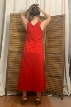 Μάξι κόκκινο φόρεμα καλοκαιρινό