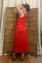 Μάξι κόκκινο φόρεμα καλοκαιρινό