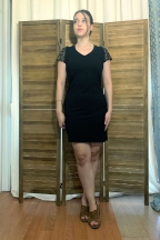 Γυναικείο midi φόρεμα από ανάγλυφο ελαστικό ύφασμα