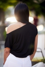 Μαύρη Κοντομάνικη Μπλούζα Chiccy